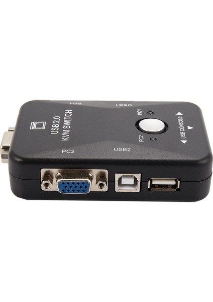 USB Kvm Switch Switcher 2 Port VGA Svga Switch Box USB 2.0 Mouse Klavye 1920X1440 Switch Box (Yurt Dışından)