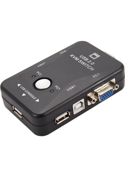 USB Kvm Switch Switcher 2 Port VGA Svga Switch Box USB 2.0 Mouse Klavye 1920X1440 Switch Box (Yurt Dışından)