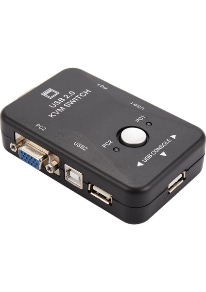 USB Kvm Switch Switcher 2 Port VGA Svga Switch Box USB 2.0 Mouse Klavye 1920X1440 Switch Box (Yurt Dışından)