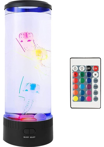 Denizanası Lava Lambası 7 Renk Değiştiren Mood Işıklı LED -Yuvarlak Denizanası Akvaryum Lambası -Ofis Ev Için Mood Gece Lambası (Yurt Dışından)