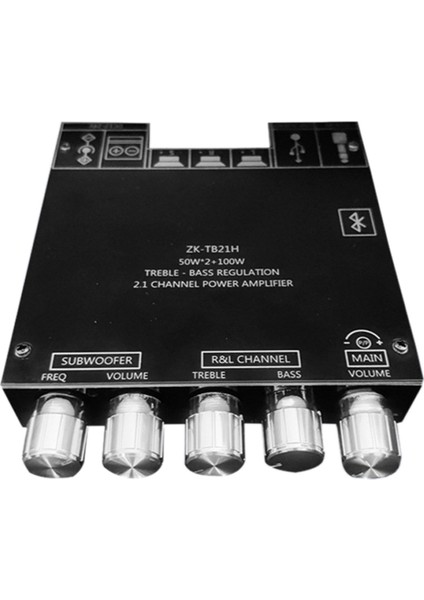 -TB21H 2X50W+100W 2.1 Kanal Subwoofer Dijital Güç Amplifikatörü Kartı Aux 12V 24V Ses Stereo Bluetooth 5.0 Bas Amplifikatör (Yurt Dışından)