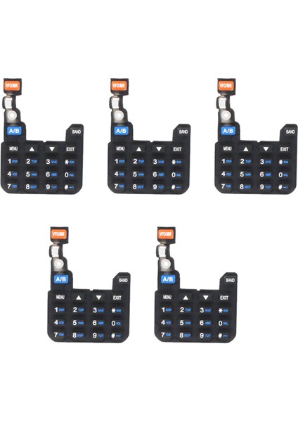 5 Adet Walkie Taklie UV5R Iki Yönlü Telsiz Için Sayısal Klavye Uv-5r Uv-5ra (Yurt Dışından)