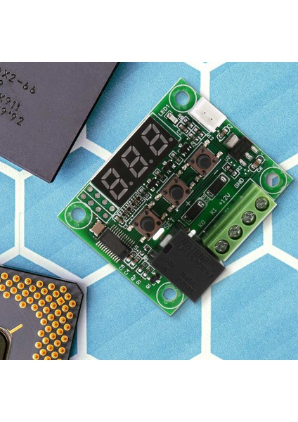 2 Adet Sıcaklık Kontrol Modülü, Kılıflı - XH-W1209 Kırmızı Dijital Ekran Termostat Dc 12V, Su Geçirmez Problu (Yurt Dışından)