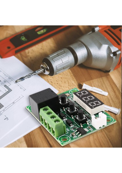 2 Adet Sıcaklık Kontrol Modülü, Kılıflı - XH-W1209 Kırmızı Dijital Ekran Termostat Dc 12V, Su Geçirmez Problu (Yurt Dışından)