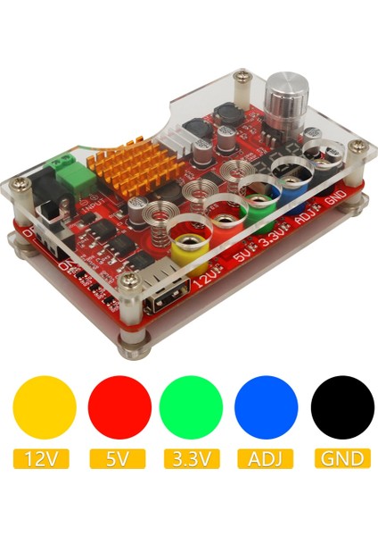 13-24V - 3.3V, 5V, 12V ve 1.8V-10.8V (Adj) Gerilim Düğmeli ve Dokunmatik Sensör Anahtarlı Çıkış Gerilimi Kesme Kartı (Yurt Dışından)