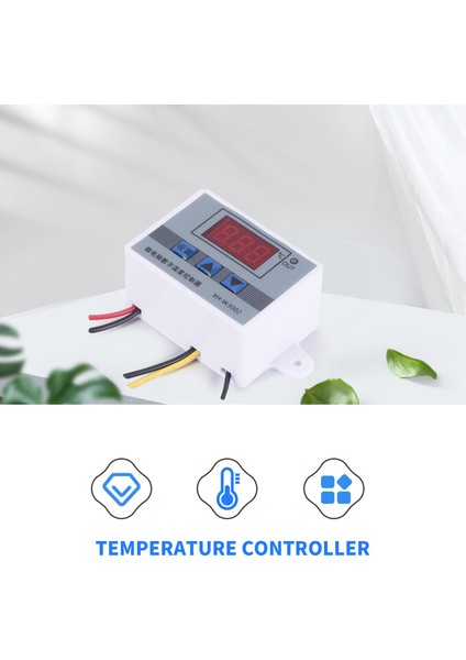 XH-W3002 220V Dijital LED Sıcaklık Kontrol Cihazı 10A Termostat Kontrol Anahtarı Probu Su Geçirmez Sensörlü W3002 (Yurt Dışından)