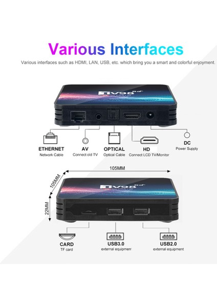 TV98 Tv Kutusu 1g+8g 2.4g & 5g Wifi Allwinner H313 4KX2K Android 12 Set Üstü Kutu TV98 Medya Oynatıcı Ingiltere Tak (Yurt Dışından) fiyatları