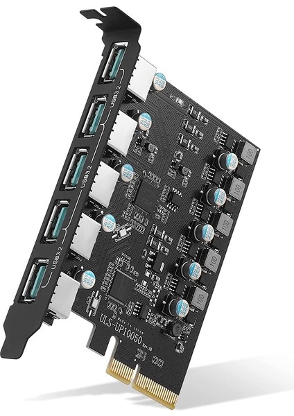 Pcı-E - USB 3.2 Kartı, 5 Bağlantı Noktalı Genişletme Kartı, Pc Masaüstü Için Pcıe USB Anakart Kartı, Destek Windows 7/8/10 Linux (Yurt Dışından)