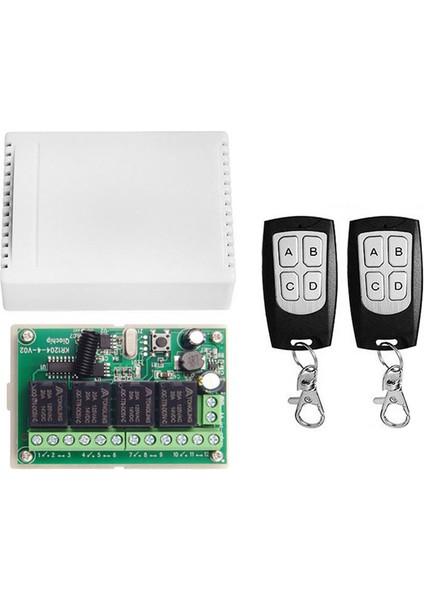 433 Mhz Alıcı Kablosuz Uzaktan Kumanda Anahtarı Motor Kontrolörü Dc 12 V 24 V 4ch Röle Modülü Verici Dıy (Yurt Dışından)
