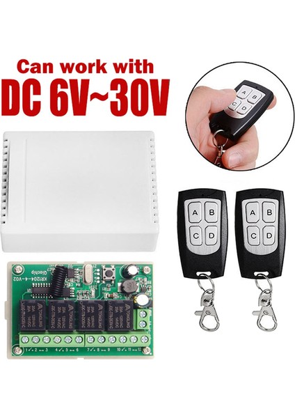 433 Mhz Alıcı Kablosuz Uzaktan Kumanda Anahtarı Motor Kontrolörü Dc 12 V 24 V 4ch Röle Modülü Verici Dıy (Yurt Dışından) fiyatları
