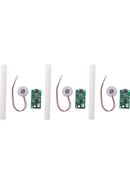 3 Adet Mist Maker Atomizasyon Plakası 5V USB Nemlendirici Modülü ile Entegre Devre Kartı Sürücüsü ve Zamanlama Anahtarı (Yurt Dışından)