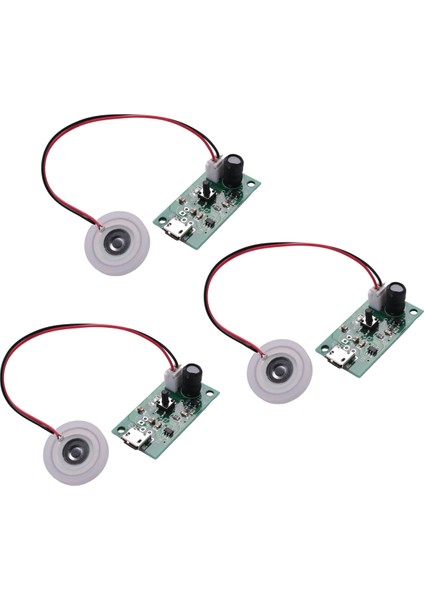 3 Adet Mist Maker Atomizasyon Plakası 5V USB Nemlendirici Modülü ile Entegre Devre Kartı Sürücüsü ve Zamanlama Anahtarı (Yurt Dışından) modelleri