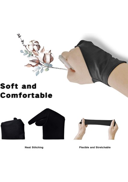 Iki Parmak Sanatçı Eldiveni 6 Adet, Grafik Tablet Boyama Eskiz Iyi (Orta) Için Leke Önleyici Çizim Eldiveni (Yurt Dışından) fiyatları