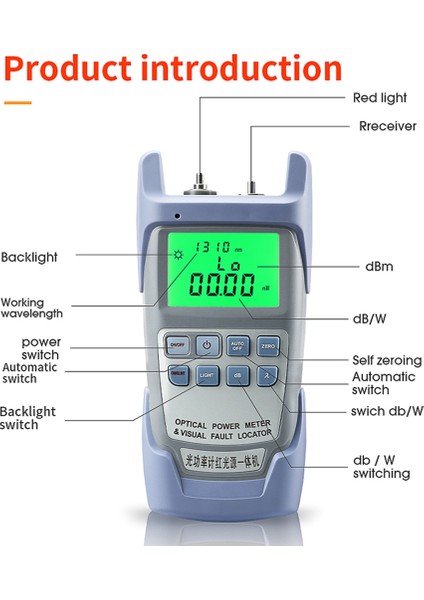 -9A Hepsi Bir Arada Optik Güç Ölçer, Görsel Hata Buluculu Optik Fiber Test Cihazı 5km 10KM 20KM 30KM VFL10 Mw (Yurt Dışından) fırsatları