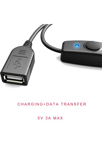 Data Sync USB 2.0 Uzatma Kablosu USB Uzatma Kablosu Açık Kapalı Anahtarlı Pc Dizüstü USB Fan LED Lambası Için LED Göstergesi (Yurt Dışından)