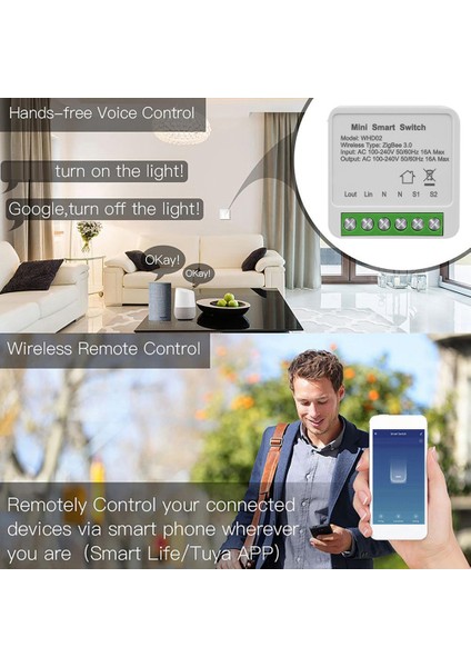 Akıllı Ev Anahtarı Tuya Akıllı Zigbee Kablosuz Anahtar Yandex Alexa Sesli Kontrol Otomasyon Modülleri Google Home (Yurt Dışından) fırsatları
