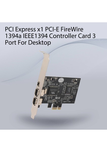 Pcı Express X1 Pcı-E Firewire 1394A IEEE1394 Denetleyici Kartı Masaüstü Için 3 Bağlantı Noktası (Yurt Dışından)