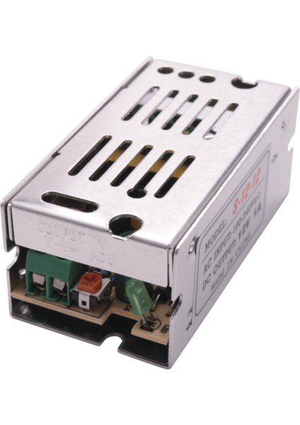 Gerilim Trafosu Güç Kaynağı Ac 110/220V - Dc 12V 1A Gümüş (Yurt Dışından)
