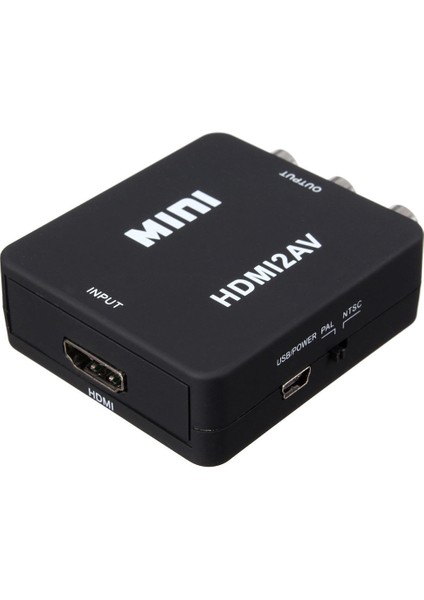 Mini - Rca Kompozit Video Ses Av Adaptörü Dönüştürücü Adaptör 720P 1080P (Yurt Dışından)