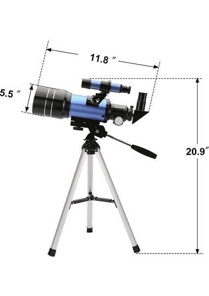 Yetişkinler ve Çocuklar Için Teleskop, 70MM Açıklık (15X-150X) Yeni Başlayanlar Için Taşınabilir Refrakter Teleskoplar, 300MM Seyahat Teleskopu (Yurt Dışından) fiyatları