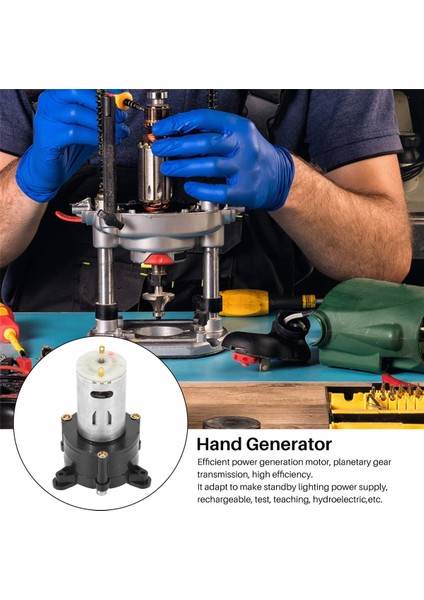Mini Rüzgar Dc Jeneratör El Dinamo Hidrolik Testi Dc 12 V 24 V Motor Makine Kaynağı Acil Durum Jeneratörü (Yurt Dışından)