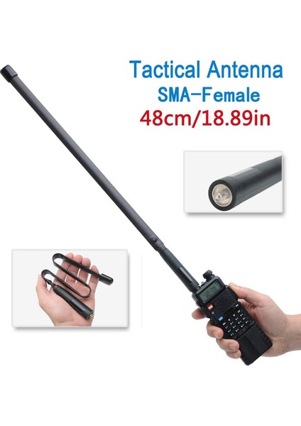 Uv-5r Uv-82 Için Sma-Dişi Dual Band Vhf/uhf 144/430MHZ Katlanabilir Anten (Yurt Dışından)