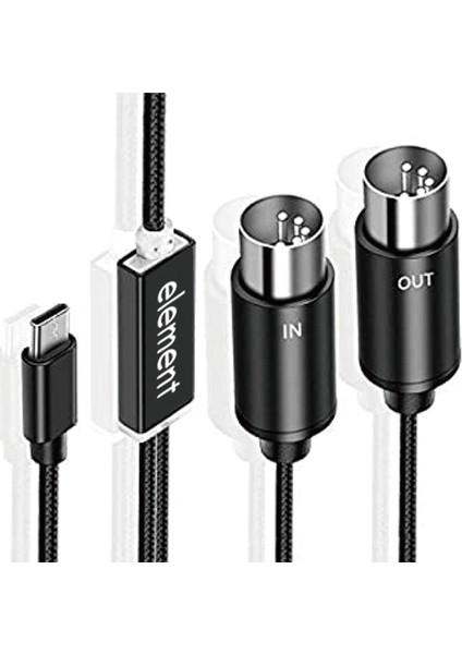 Elektronik Organ Bilgisayarı Için Gösterge Işığı ile USB C Tipi C Kablosuna Mıdı USB Mıdı Dönüştürücü (Yurt Dışından)