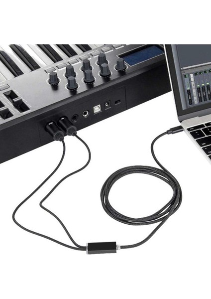 Elektronik Organ Bilgisayarı Için Gösterge Işığı ile USB C Tipi C Kablosuna Mıdı USB Mıdı Dönüştürücü (Yurt Dışından)