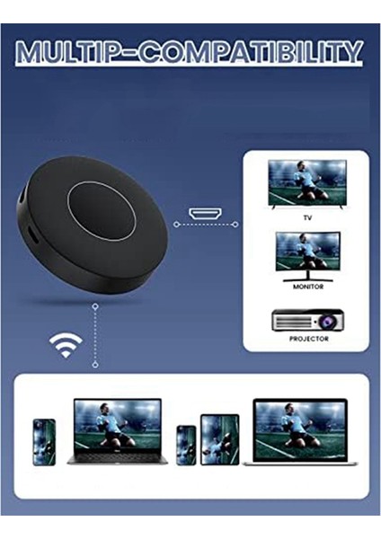 Kablosuz Uyumlu Ekran Donanım Kilidi Adaptörü, Uygulamaya Gerek Yok, Dizüstü Bilgisayardan, Pc'den, Akıllı Telefondan Hdtv Projektöre Video/ses (Yurt Dışından) modelleri