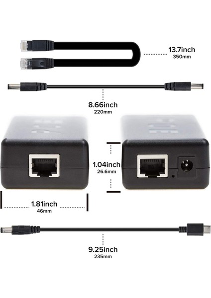 Nano Için Poe Ayırıcı 5V 4A, 4 ve Daha Fazlası Için - Varil Jakına Veya Gigabit Poe Ayırıcıya Aktif Poe+ (Yurt Dışından) fiyatları