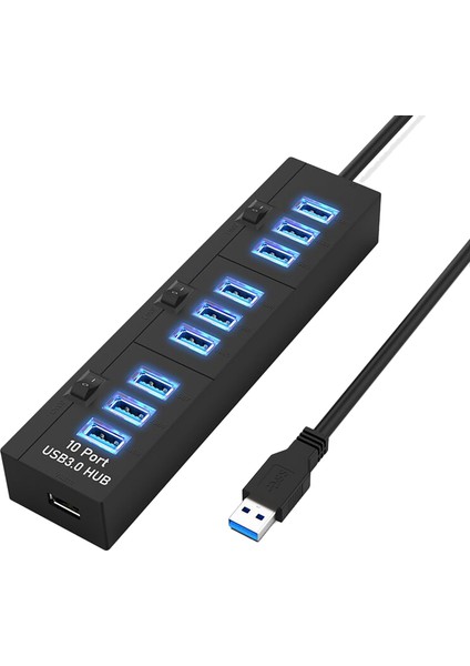 Pc Dizüstü Için Anahtarlı USB 2.0 10PORT USB Bölücü Çoklu Genişletici (Yurt Dışından) fiyatları