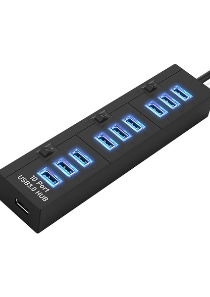 Pc Dizüstü Için Anahtarlı USB 2.0 10PORT USB Bölücü Çoklu Genişletici (Yurt Dışından) modelleri