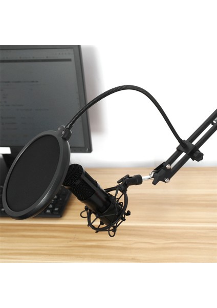 Cep Telefonu Bilgisayar Canlı Kayıt Için Kondenser Mikrofon Braketi Süspansiyon Mikrofon Kiti BM800 (Yurt Dışından)