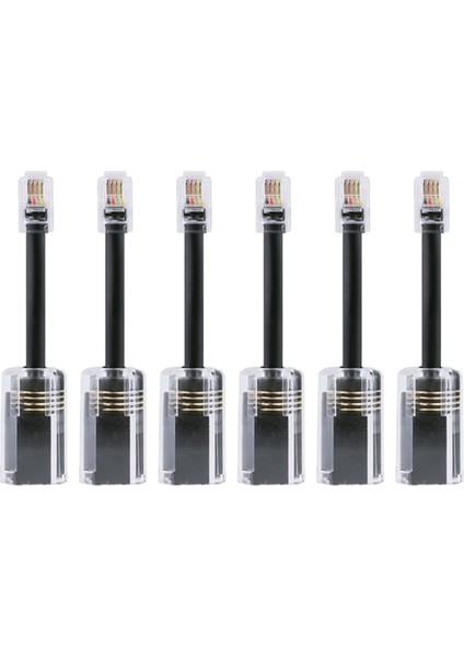 6 Adet Telefon Kablosu Detangler Rj9 4P4C 360 Derece Genişletilmiş Dönen Anti-T Açı Siyah Telefon Kablosu Sabit Kablo (Yurt Dışından) fırsatları