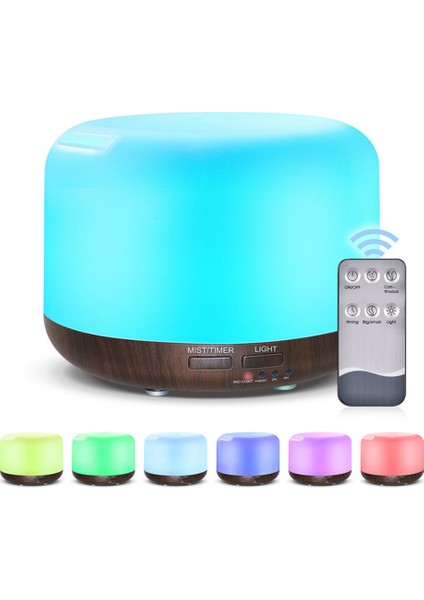 500 ml Ultrasonik Hava Nemlendirici Işık Esansiyel Yağı Difüzör Ev Arıtma Anyon Mist Maker LED Lamba ile Ab Tak Kahverengi (Yurt Dışından) fiyatları
