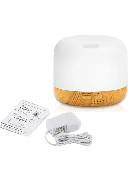 500 ml Ultrasonik Hava Nemlendirici Işık Esansiyel Yağı Difüzör Ev Arıtma Anyon Mist Maker LED Lamba ile Ab Tak Kahverengi (Yurt Dışından) modelleri