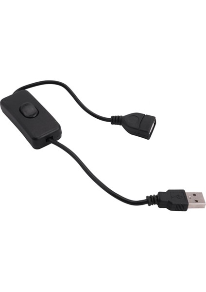 5 Adet 28 cm USB Kablosu Erkek Kadın ile On/off Uzatma Geçiş USB Lamba USB Fan Güç Kaynağı Hattı Dayanıklı Siyah (Yurt Dışından)