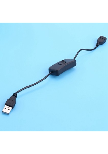 5 Adet 28 cm USB Kablosu Erkek Kadın ile On/off Uzatma Geçiş USB Lamba USB Fan Güç Kaynağı Hattı Dayanıklı Siyah (Yurt Dışından)