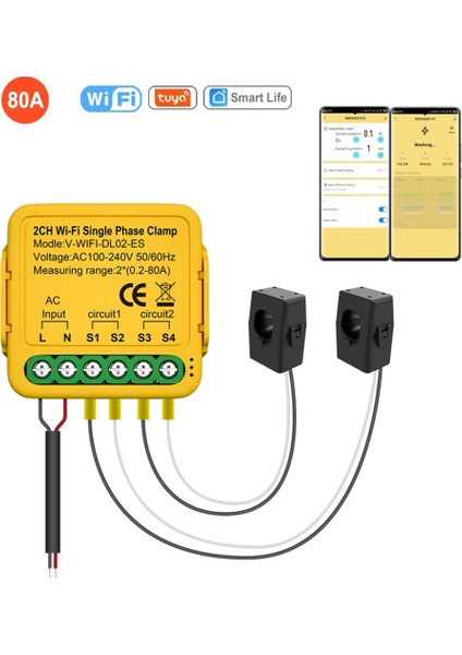 Tuya Wifi Güç Ölçer Monitörü 2ch Gerçek Zamanlı Enerji Akımı Monitörü Otomasyon Bildirimleri Akıllı Yaşam Uzaktan Kumanda (Yurt Dışından) fiyatları