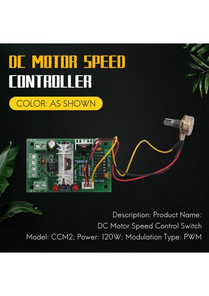 12V 24V 30V 120W Pwm Ayarlanabilir Volt Dc Motor Hız Kontrol Cihazı Ccm2 (Yurt Dışından)