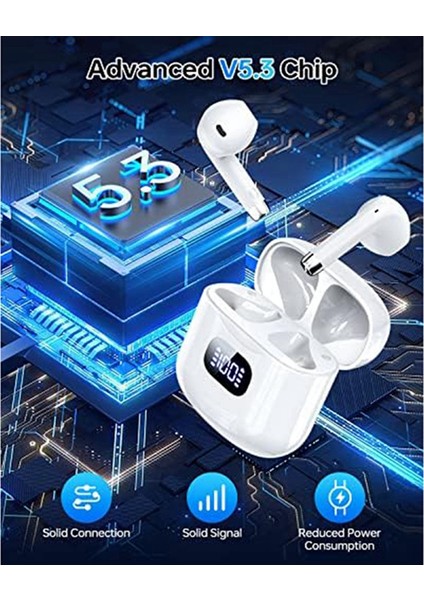 Kablosuz Kulaklıklar, 35 Saat Çalma Süresi, Spor Egzersiz Oyunları Için Ipx5 Su Geçirmez Stereo Kulak Içi Kulaklıklar, Beyaz (Yurt Dışından) modelleri