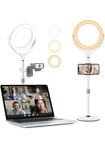 Tripod ile Dizüstü Halka Işık, Cep Telefonu LED Halka Işık Masa Masa Halka Lamba Toplantı-A Için Video Konferans Işık (Yurt Dışından) modelleri