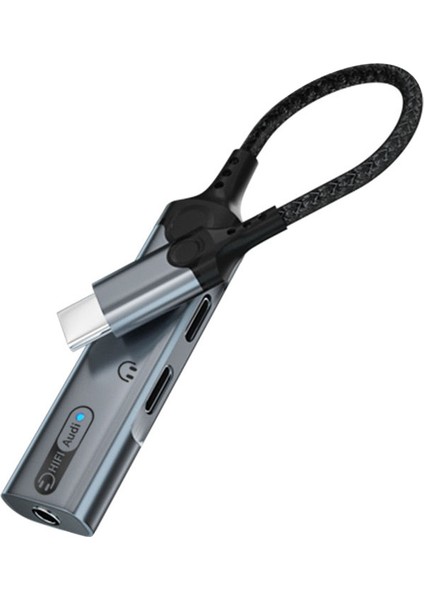 3'ü 1 Arada Kulaklık Jakı Adaptörü PD60W Hızlı Şarj Bölücü Tip C - 3.5mm Dac Ses Çift Tip C Kulaklık Dönüştürücü-B (Yurt Dışından)