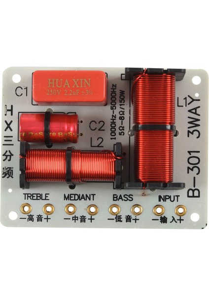 Profesyonel 150W Çoklu Hoparlör Ses Frekans Bölücü 3 Yollu Geçiş Filtreleri Akustik Bileşenler (Yurt Dışından) fiyatları