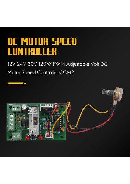 12V 24V 30V 120W Pwm Ayarlanabilir Volt Dc Motor Hız Kontrol Cihazı Ccm2 (Yurt Dışından)