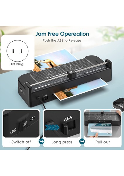 4'ü 1 Arada Laminasyon Termal Laminasyon Kiti Ofis Ev Sınıfı Için Laminasyon Makinesi-Us Plug (Yurt Dışından) fiyatları