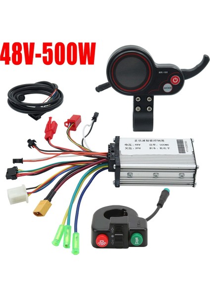 48V 500W Denetleyici MR-100 LCD Ekran Metre Pano + Elektrikli Scooter Için Anahtar Düğmesi (Yurt Dışından)