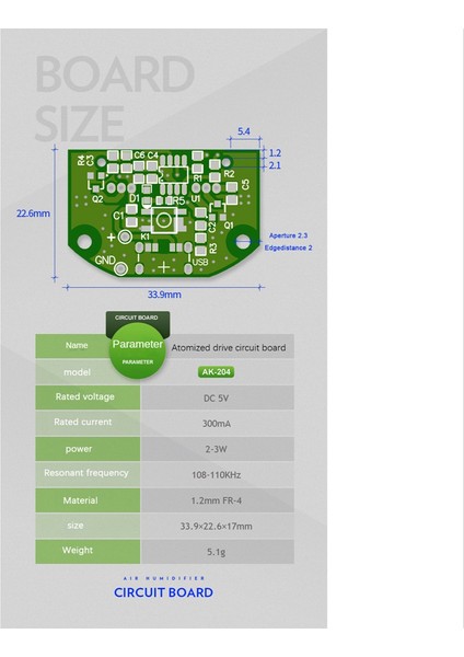 Çift Püskürtme Atomizasyon Modülü USB Nemlendirici Sürüş Devre Kartı Atomizasyon Deney Ekipmanları Dıy Kuluçka (Yurt Dışından) fiyatları