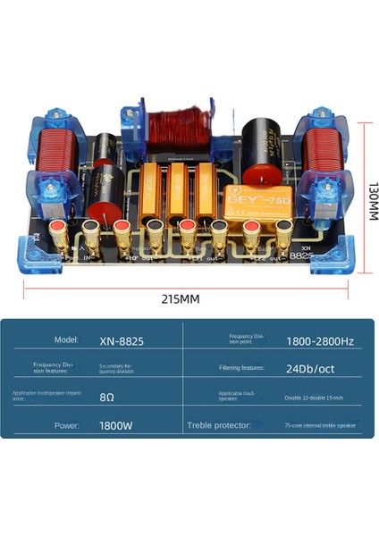 1800 W Ses Frekans Bölücü Iki Yönlü Hoparlör Geçişi 12 15 Inç Sahne Performansı Yüksek Güç Frekans Bölücü (Yurt Dışından) modelleri