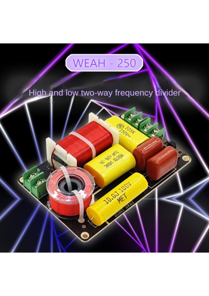 2 Adet WEAH-250 250 W 2 Yollu Frekans Bölücü Tweeter Bas Crossover Filtre Dıy Hoparlör Filtre Devresi Ev Ses Tiyatrosu (Yurt Dışından)